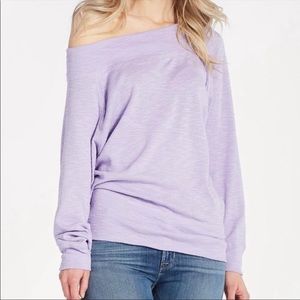 NWT Free People Palisades Off The Shoulder Purple Top XS